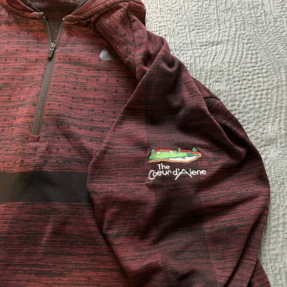 Nike Golf Wine Colored 1/4 Zip Pullover from Coeur d'Alene Golf Course - Picture 2 of 4